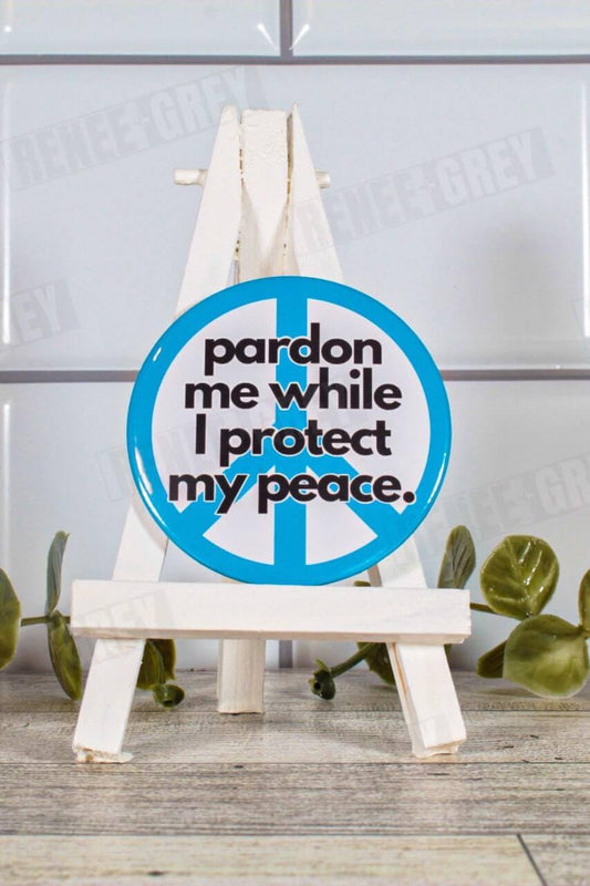 Protect My Peace Pinback Button, pinback buttons, pinback button set, custom button pins, pin back buttons, button badge